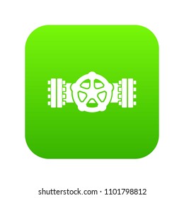Pipiline icon green vector isolated on white background