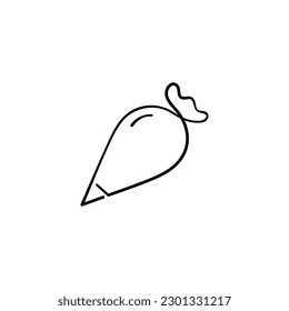 Piping Bag Line Style Icon Design