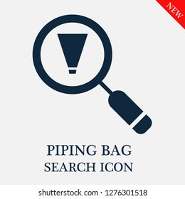 Piping bag search icon. Editable Piping bag search icon for web or mobile.