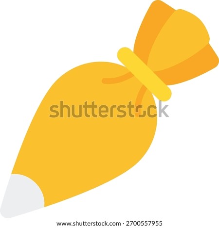 Piping bag vector design in modern style, dessert decoration and bakery icing concept, pastry design illustration. Flat Icon