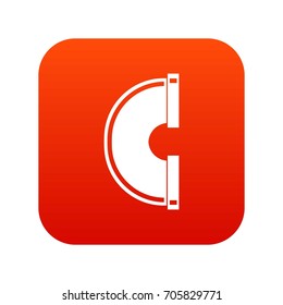 Piping connection icon digital red for any design isolated on white vector illustration