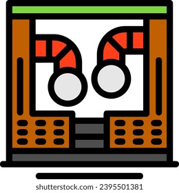 Rohrleitung ausgefülltes Symbol Vectordesign