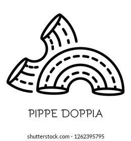 Pippe doppia icon. Outline pippe doppia vector icon for web design isolated on white background