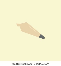 Pipping Bag on yellow background vector illustration. 