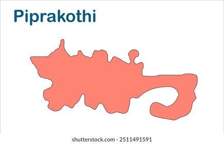 Mapa da subdivisão de Piprakothi, Distrito de East champaran, Estado de Bihar, República da Índia, Governo de Bihar, território indiano, Índia Oriental, política, aldeia, turismo