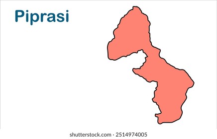 Mapa de subdivisão de Piprasi, Distrito de Champaran, Estado de Bihar, República da Índia, Governo de Bihar, Território indiano, Índia Oriental, política, aldeia, turismo