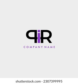PIR initial letter monogram logo