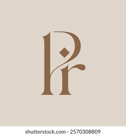 Pir Logo Design Premium Template. Elegant Pir Logo Initial Vector Mark. luxury Simple vector Logo for Jewellery, Apparel, Fashion, Boutique, Business and Company