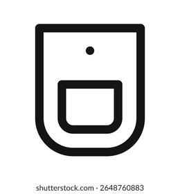 PIR motion sensor UI icon, motion detector simple line user interface vector symbol
