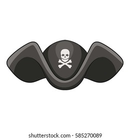 Piracy hat icon. Cartoon illustration of piracy hat vector icon for web