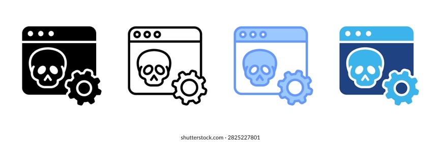 Piracy icon set multiple style collection