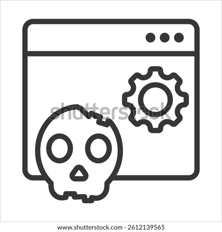 Piracy Icon Vector Illustration Outline