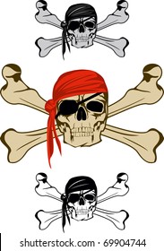Piracy skull and  crossbones