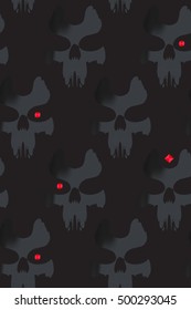 Piracy skulls on fabric
