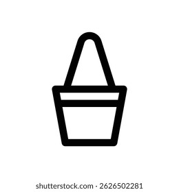 Piragua. Editable stroke vector icon.