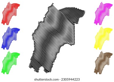 Gemeinde Pirai do Norte (Bahia, Gemeinden Brasilien, Föderative Republik Brasilien) Karte, Vektorgrafik, Skizze Piraí do Norte Karte