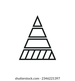 Piramid chart icon vector illustration. Diagram icon on isolated background. Statistics sign concept.