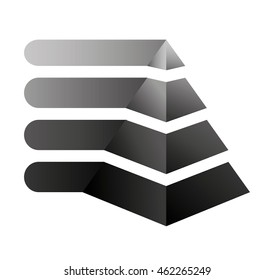 piramid infographic presentation icon vector illustration design