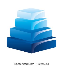 piramid infographic presentation icon vector illustration design