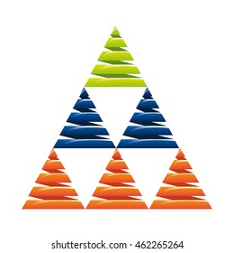 piramid infographic presentation icon vector illustration design