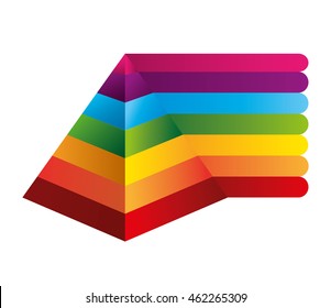 piramid infographic presentation icon vector illustration design