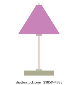 A piramidal style of table lamp in colors and vector.