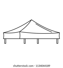 Piramide tent icon. Outline illustration of piramide tent vector icon for web design isolated on white background