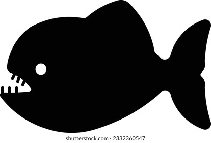 piranha caribe fish ocean animal Glyph