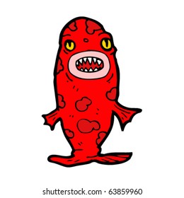caricatura de piranha