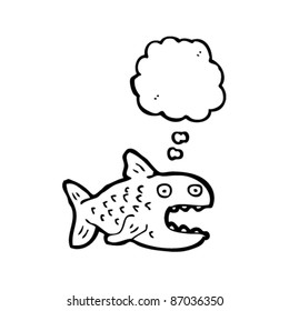 caricatura de piranha