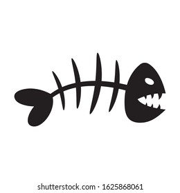 Piranha Fish Bone vector isolated