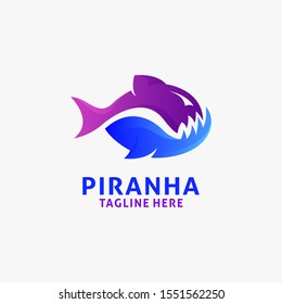 Piranha fish logo design inspiration