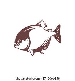 Piranha fish logo design vector. Icon Symbol. Template Illustration