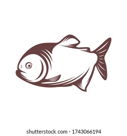 Piranha fish logo design vector. Icon Symbol. Template Illustration