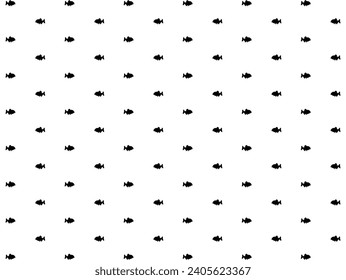 Piranha Fish Motif Pattern, for Decoration, Fashion, Interior, Exterior, Carpet Pattern, Textile, Garment, Fabric, Tile, Plastic, Paper, Wrapping, Wallpaper, Background or Graphic Design Element