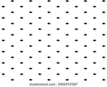 Piranha Fish Motif Pattern, for Decoration, Fashion, Interior, Exterior, Carpet Pattern, Textile, Garment, Fabric, Tile, Plastic, Paper, Wrapping, Wallpaper, Background or Graphic Design Element