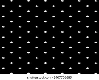 Piranha Fish Motif Pattern, for Decoration, Fashion, Interior, Exterior, Carpet Pattern, Textile, Garment, Fabric, Tile, Plastic, Paper, Wrapping, Wallpaper, Background or Graphic Design Element