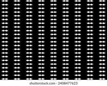 Piranha Fish Motif Pattern, for Decoration, Fashion, Interior, Exterior, Carpet Pattern, Textile, Garment, Fabric, Tile, Plastic, Paper, Wrapping, Wallpaper, Background or Graphic Design Element