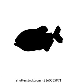 Piranha Fish Silhouette for Logo, Info Graphic, Icon or Graphic Design Element. Vector Illustration