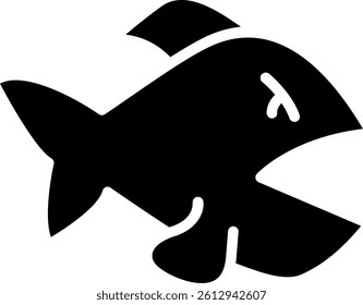 Piranha Glyph Icon Vector Design