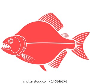 Piranha Icon. Vector Illustration