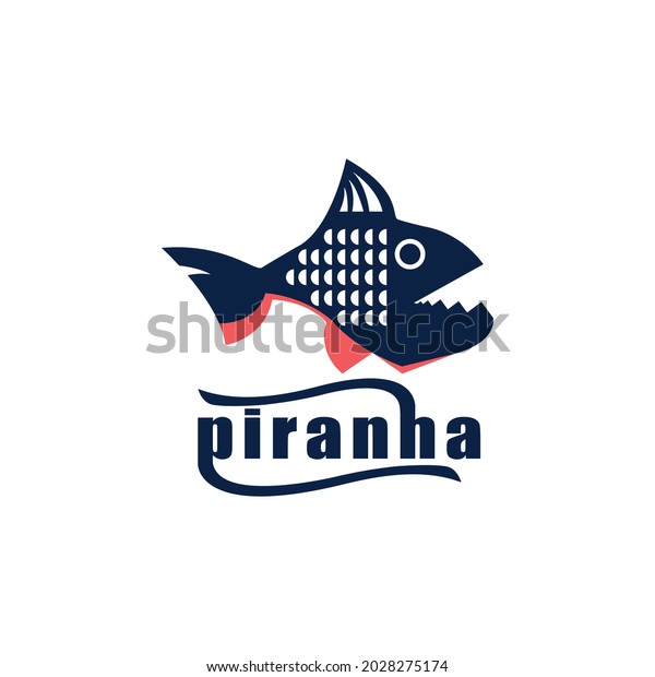 Piranha Logo Design Animal Symbols Fish Stock Vector (Royalty Free ...