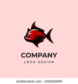 Piranha logo design Template for your company