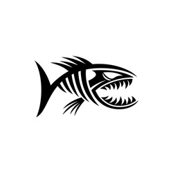 Piranha Logo Design, Vector Illustration
