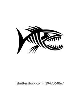 Piranha logo design, vector illustration