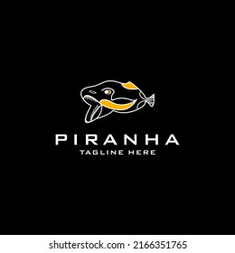 Piranha logo icon design vector 