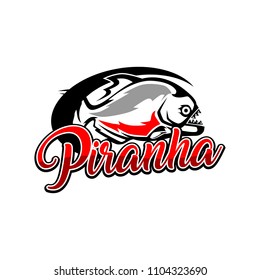piranha logo icon vector tempalte badge