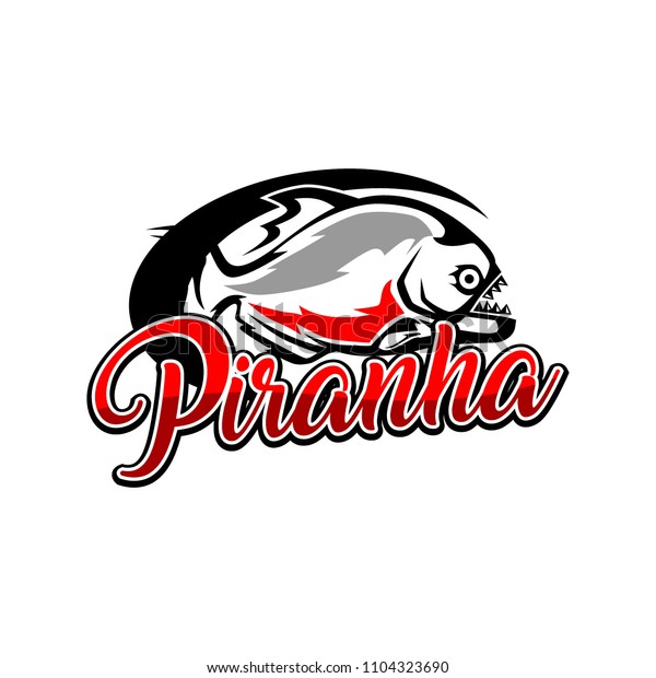 Piranha Logo Icon Vector Tempalte Badge Stock Vector (royalty Free 