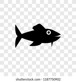 Piranha vector icon isolated on transparent background, Piranha transparency logo concept
