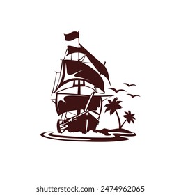 pirate abstract logo modern style